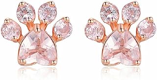 Cute Dog Claws For Women Girls Stud Earrings Animal Claws Paw Earrings Rose Gold Cat Dog Claws Stud Earrings For Women, Rose Gold