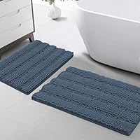 Vista 89 de Turquoize Alfombras de Baño Chenille Peludas Alfombra de Baño Antideslizante Gruesas Alfombras de Baño Peludas para Baño Chenille Juego de Alfombra