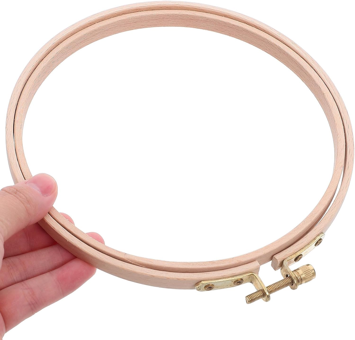 3pcs Round Wood Embroidery Hoop Clip Frame for Sewing Projects