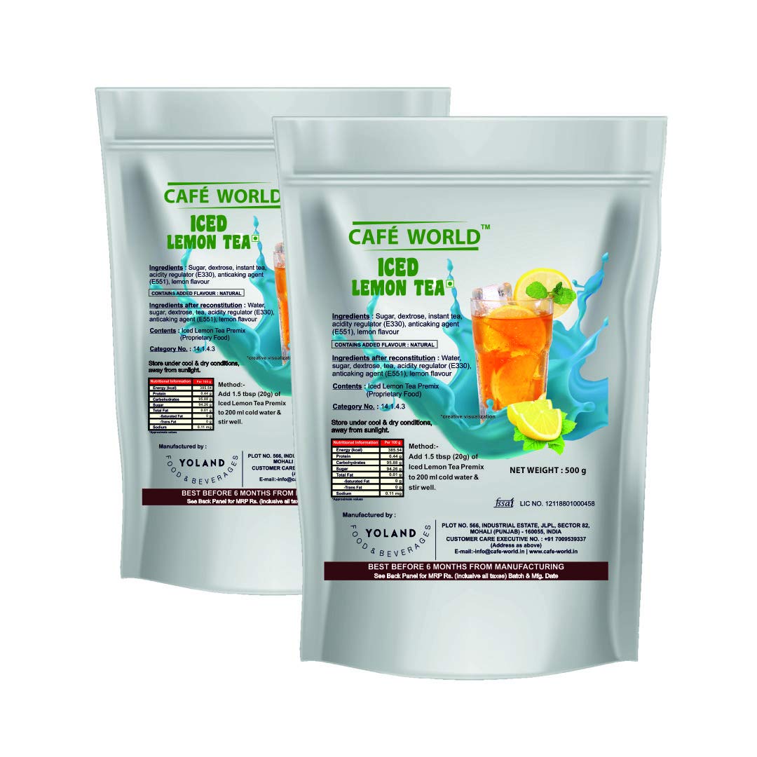 CAFE WORLD Iced Lemon Tea Premix, 500g (Lemon Tea, Pack Of 2) (B08LMD16F8) Amazon Price History, Amazon Price Tracker