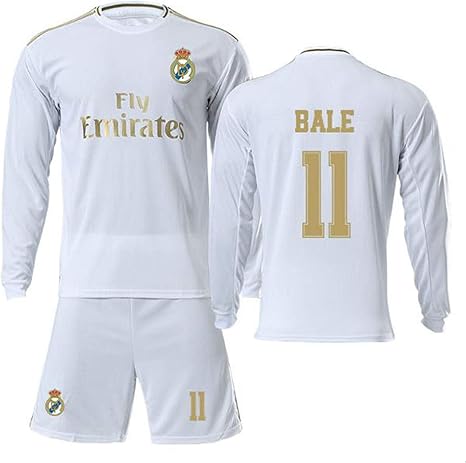 Amazon Co Jp ユニフォーム サッカーユニフォーム大人用 背番号11 Modric ベール レアルマドリード長袖シャツ半ズボン 上下セット サッカージャージ サッカーウェア レプリカマッチ トレーニングチームスポーツウェア 通気性 ユニセックス 白い S 2xl 上下セット