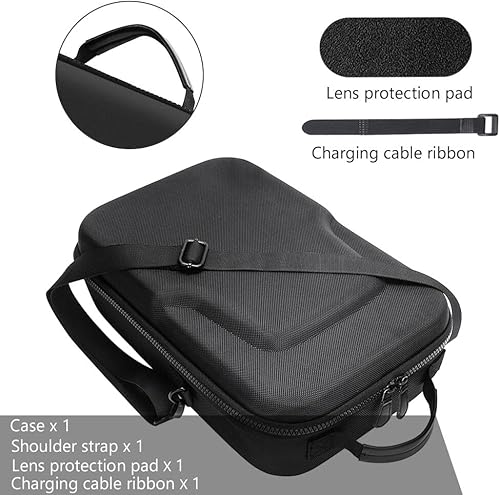 Miniatura 4 de Estuche rígido de transporte compatible con auriculares Oculus Quest 3 VR Gaming y accesorios de controladores táctiles, funda de viaje portátil de