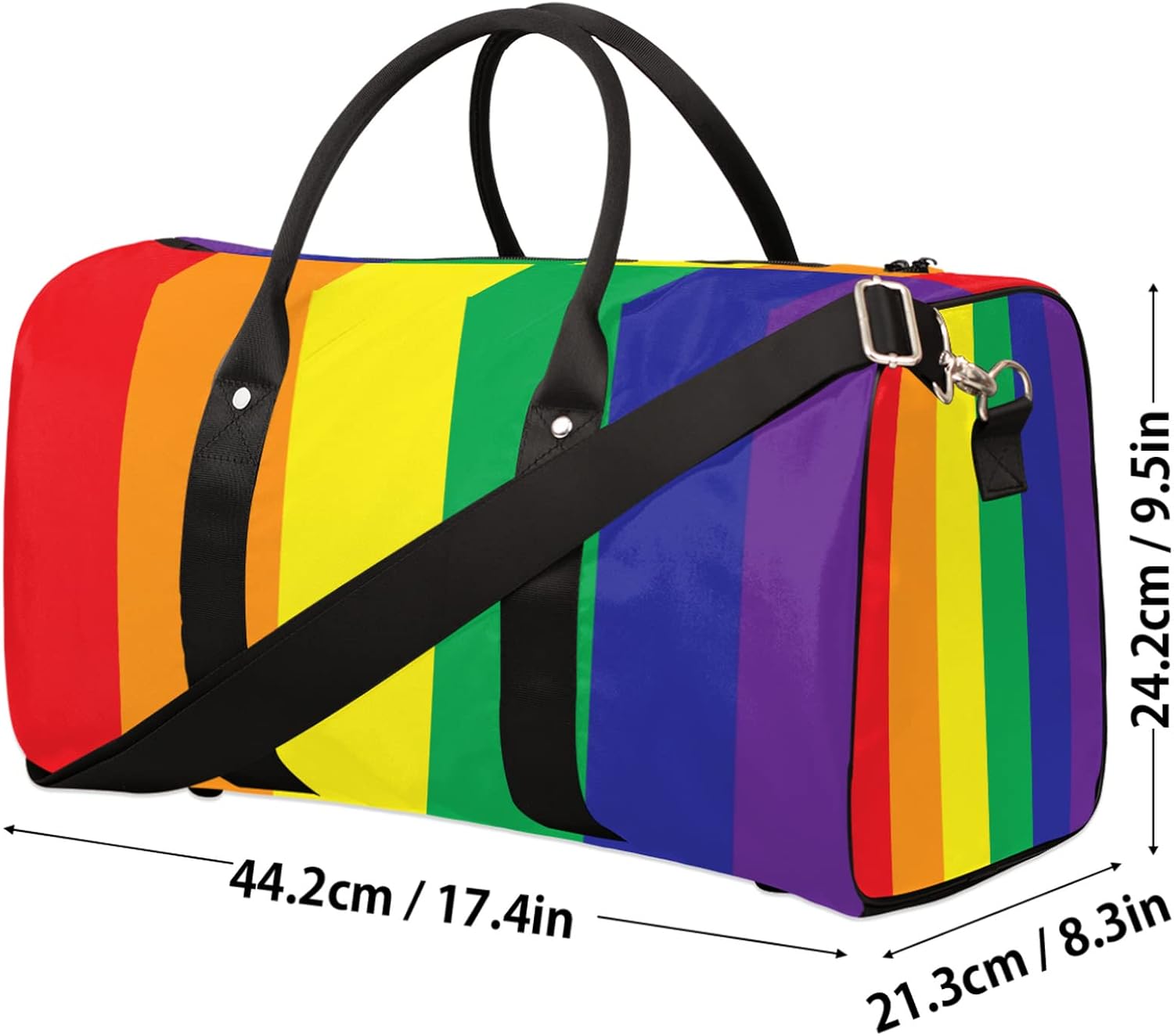 Rainbow LGBTQ Travel Duffel Bag Sports Tote Gym Bag Weekender Workout Bags | Rainbow LGBTQ Travel Duffel Bag Foldable Weekender Workout Bags Carry on Luggage Handle Overnight Shoulder Bags