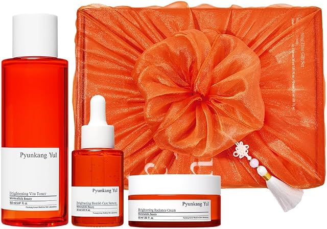 Pyunkang Yul PKY Korean Skincare Set, Radiance & Even Skin Tone Care, Hydrating Toner, Revitalizing Serum & Nourishing Cream, Traditional Korean-Style Packaging, Zero-Irritation (3-item set)