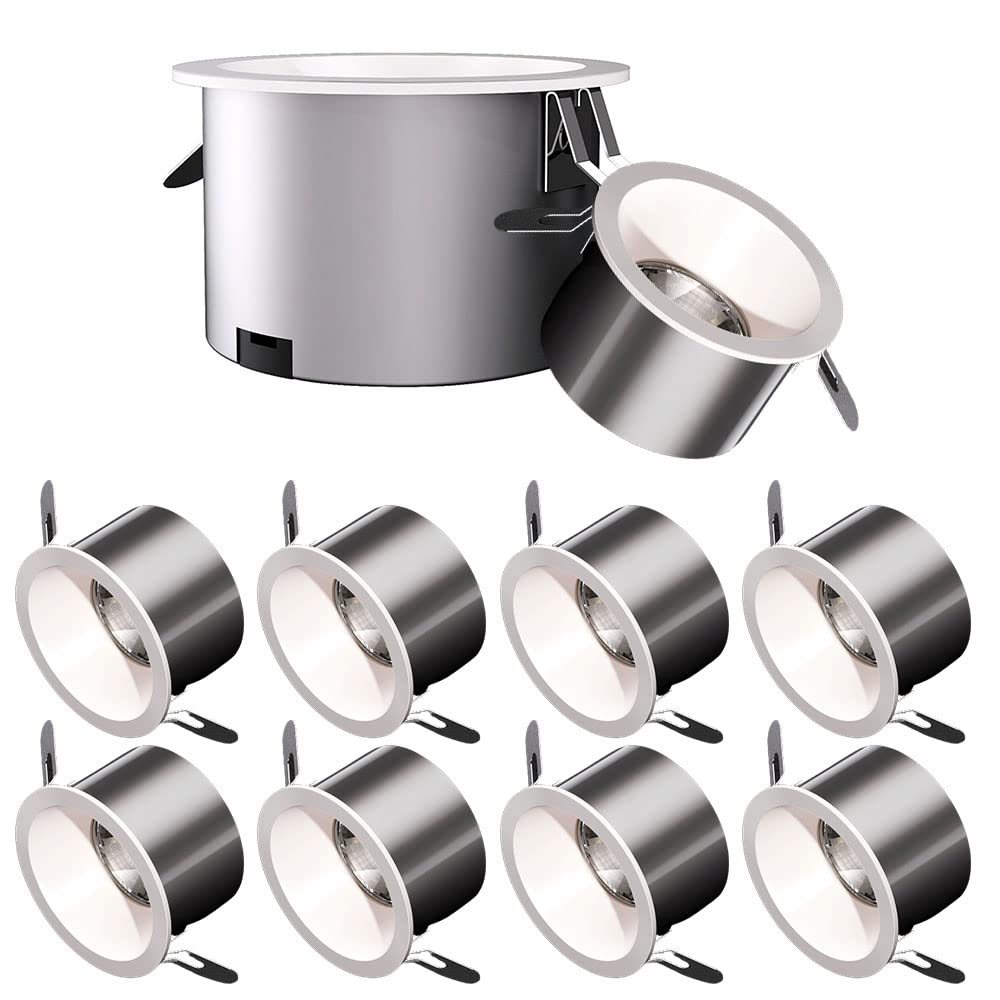 GTHTUHFD 10 Pack Led Recessed Ceiling Light Downlights 5W,7W,10W Led Can Lights With Baffle Trim, 3.2In Led Recessed Lightingled Recessed Lights,Anti-Glare Led Downlight/3000,6000k-5W