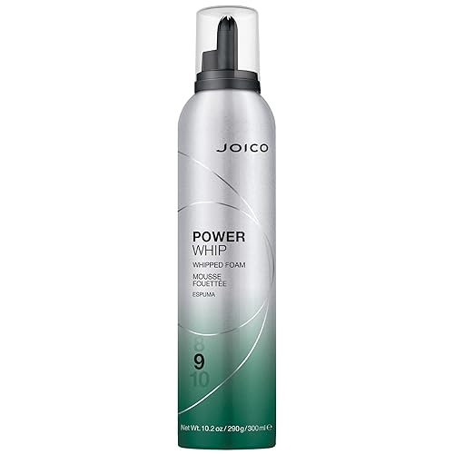Joico Power Whip Whipped Foam  For Most Hair Types  Add Volume & Body  Thermal Heat, Humidity, & Pollution Protection  Boost Shine  Control Frizz &
