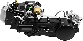 4-Stroke Scooter Engine Motor, 150cc 6kw Single Cylinder Full Engine Kit Air Cooled Long Box Gas Motor Electric Motorcycle Engines Equipment w/Carburetor for Long Case Engine Size Scooters