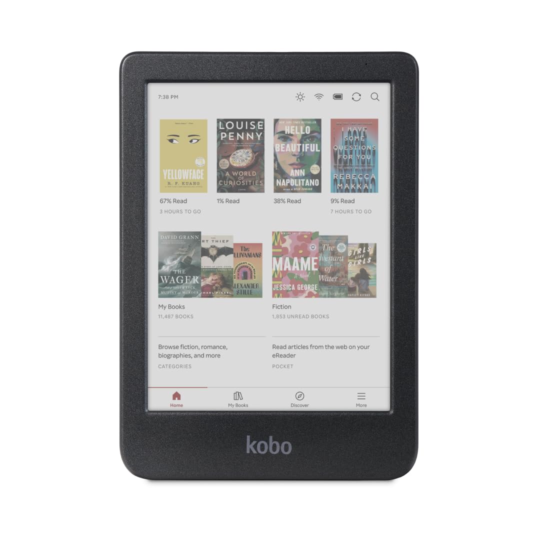 Kobo Clara Colour | eReader | 6″ Glare-Free Colour E Ink Display | Dark Mode Option | Waterproof | Audiobooks | 16GB of Storage | Black