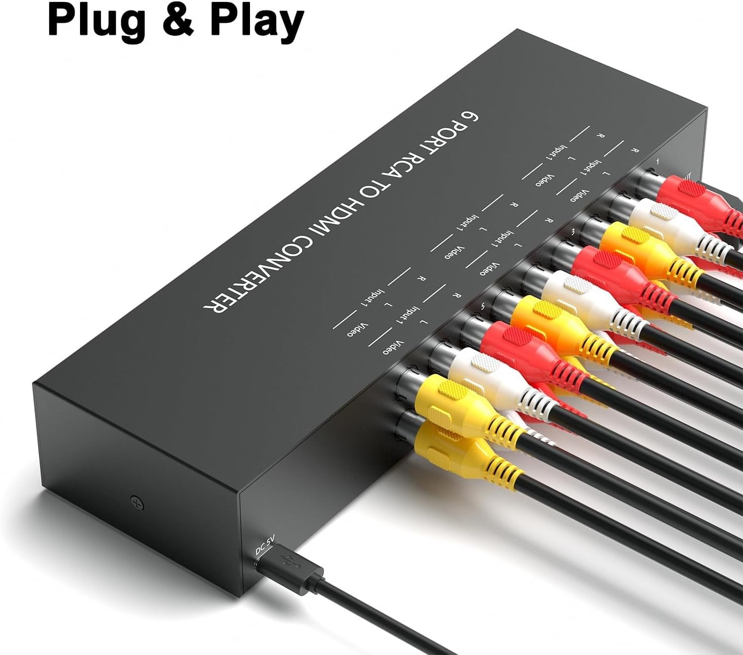 Amazon.com: Y.D.F 6 Port RCA to HDMI Converter 6 Way RCA Composite