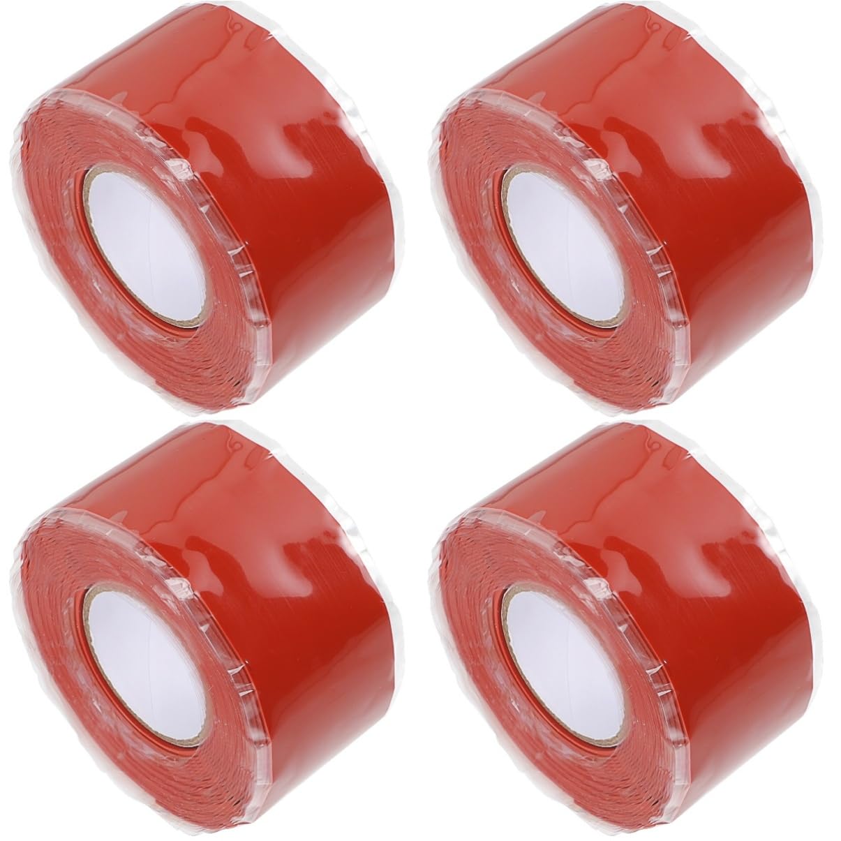 Cabilock 4pcs Sealing Tape Sealant Tape Waterproof Bathroom Butyl White Sealant Type Plumbers Hose Strips Blue Waterproof Tape Flex Sticky Mastic Seam Caulking Leak Red Silicone Rubber