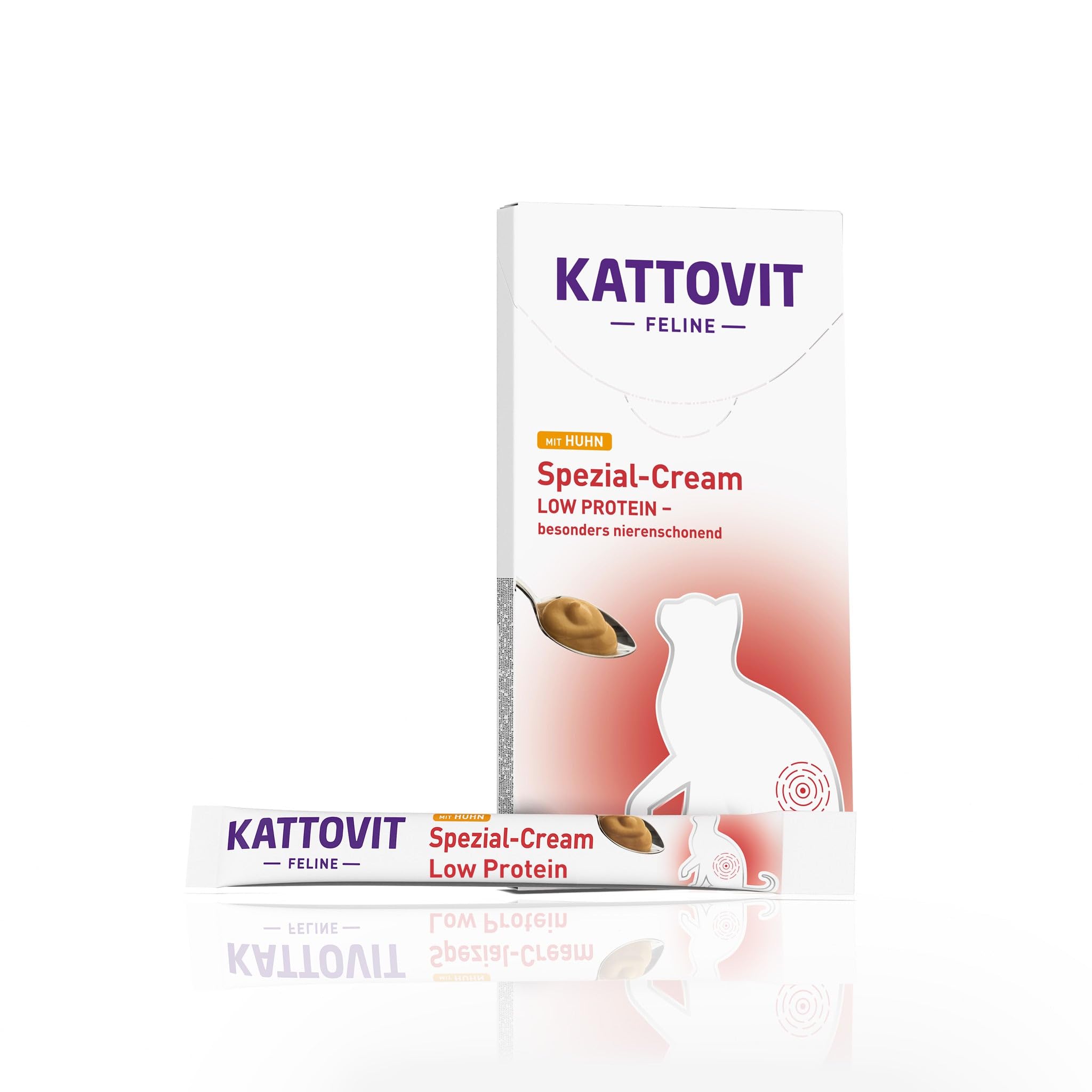 Kattovit Special Cream Riñón Renal con Pollo | 11 x 6 x 15 g | Alimento complementario para Gatos Adultos | Completamente Libre de azúcar, colorantes y conservantes
