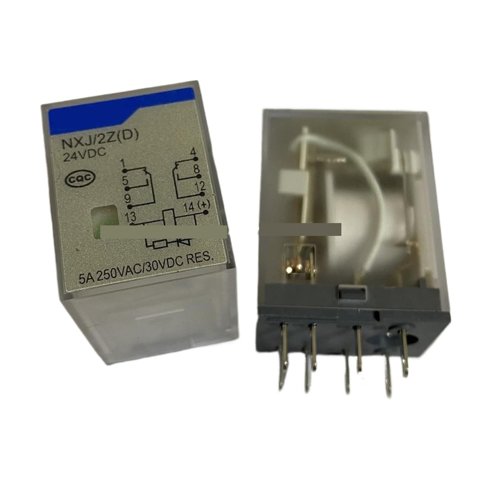 Relais NXJ-2Z à indicateur intégré et socle pour automatisme AC24V