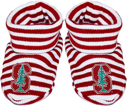 Creative Knitwear Stanford University Newborn Baby Striped Bootie Sock