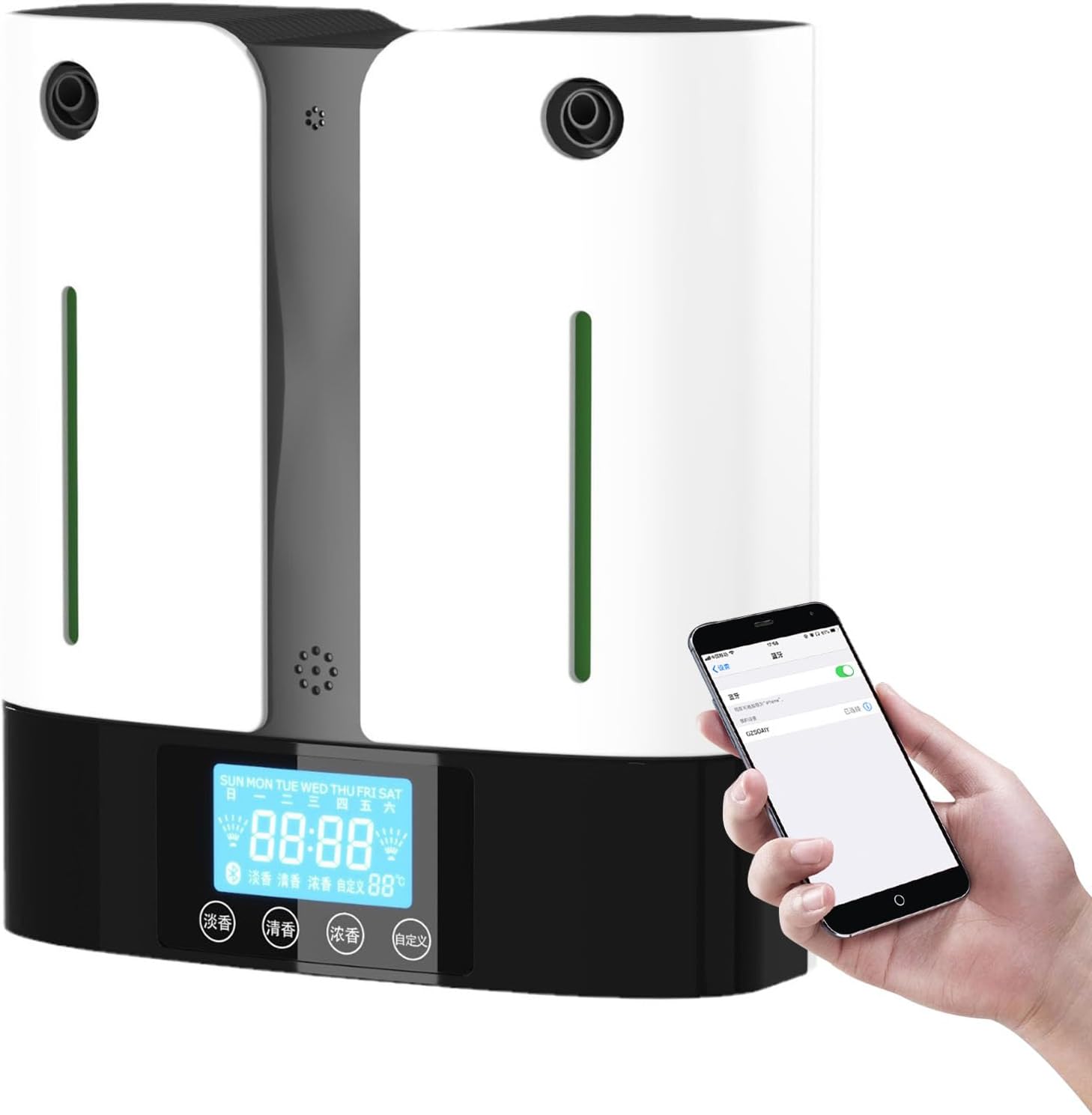 320 ml Essential Oil Diffuser Aromatherapy Diffuser, Portable Dual Nozzle Waterless Aroma Diffuser Smart for Hotel, Spa, Office, Home, Hotel Collection Aroma Diffuser button model