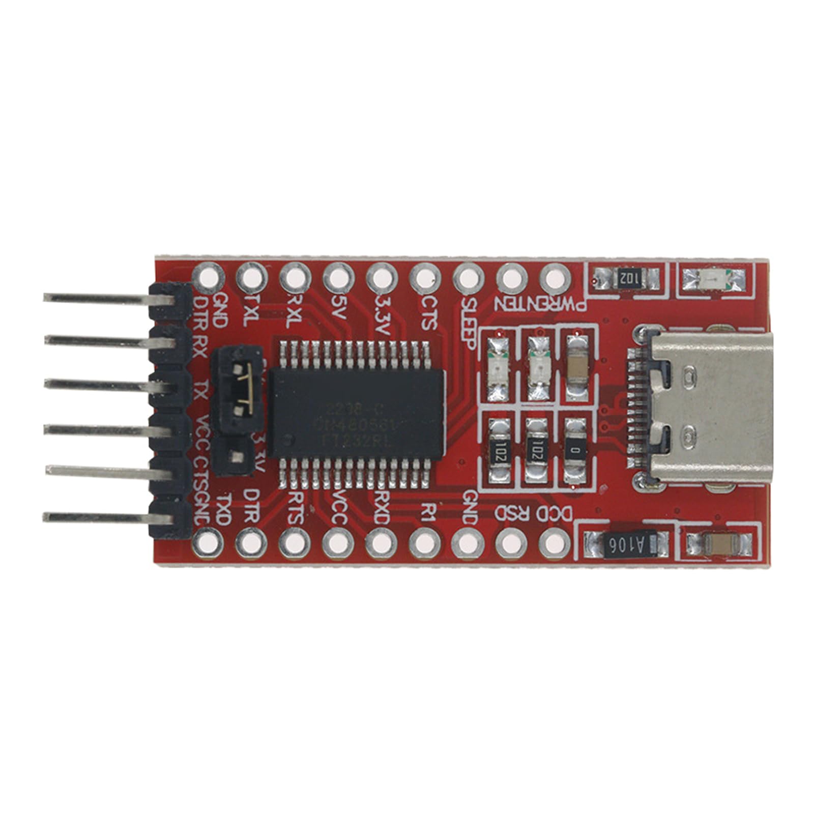 jiingekk USB SConverter Module Compatibles 3.3V And 5V Output Devices FT232R