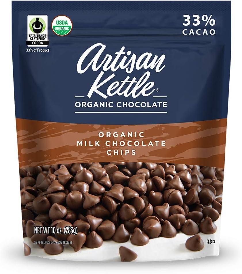 Artisan Kettle Organic Milk Chocolate Chips, 10 Oz (Pack Of 6)