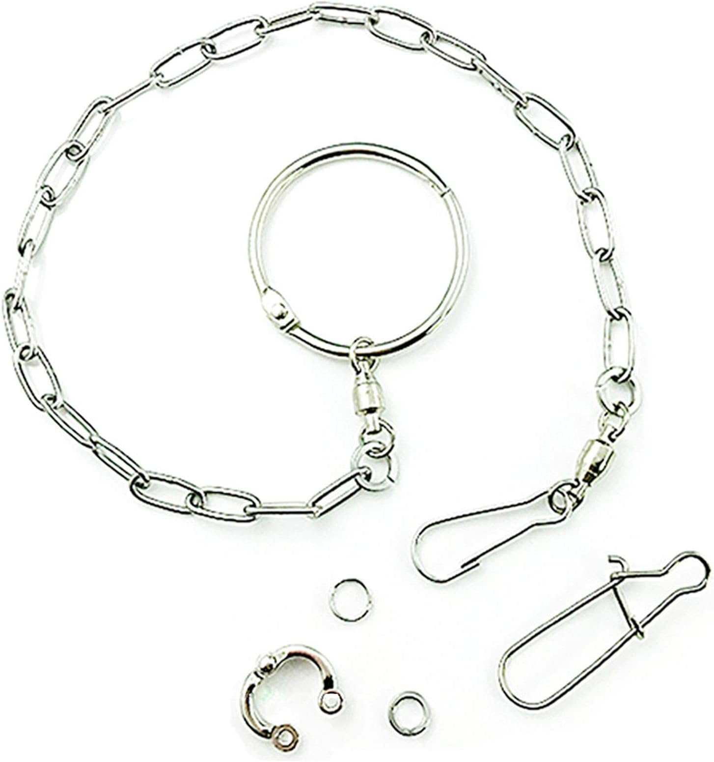 ebamaz Pet Bird Leash Parrot Foot Chain Stainless Steel 304 Anklet Ring (Model 10 (9.5mm))