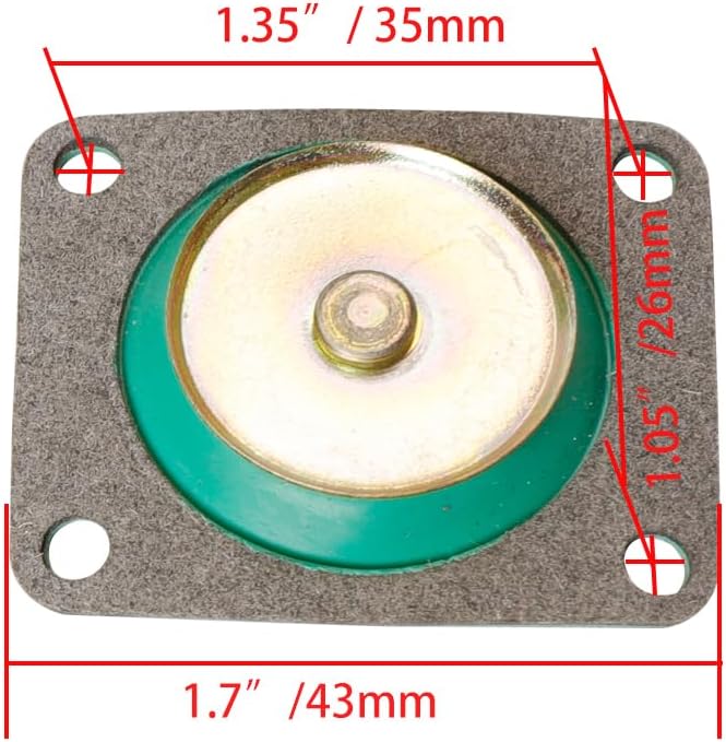2Pieces135-10 Carburetor 30cc Accelerator Pump Diaphragm Fit For Holley 4150 4160 Carburetors | Replace To Holley 135-5, Holley 135-10 Holley 135-12 30cc Accelerator Pump Diaphragm