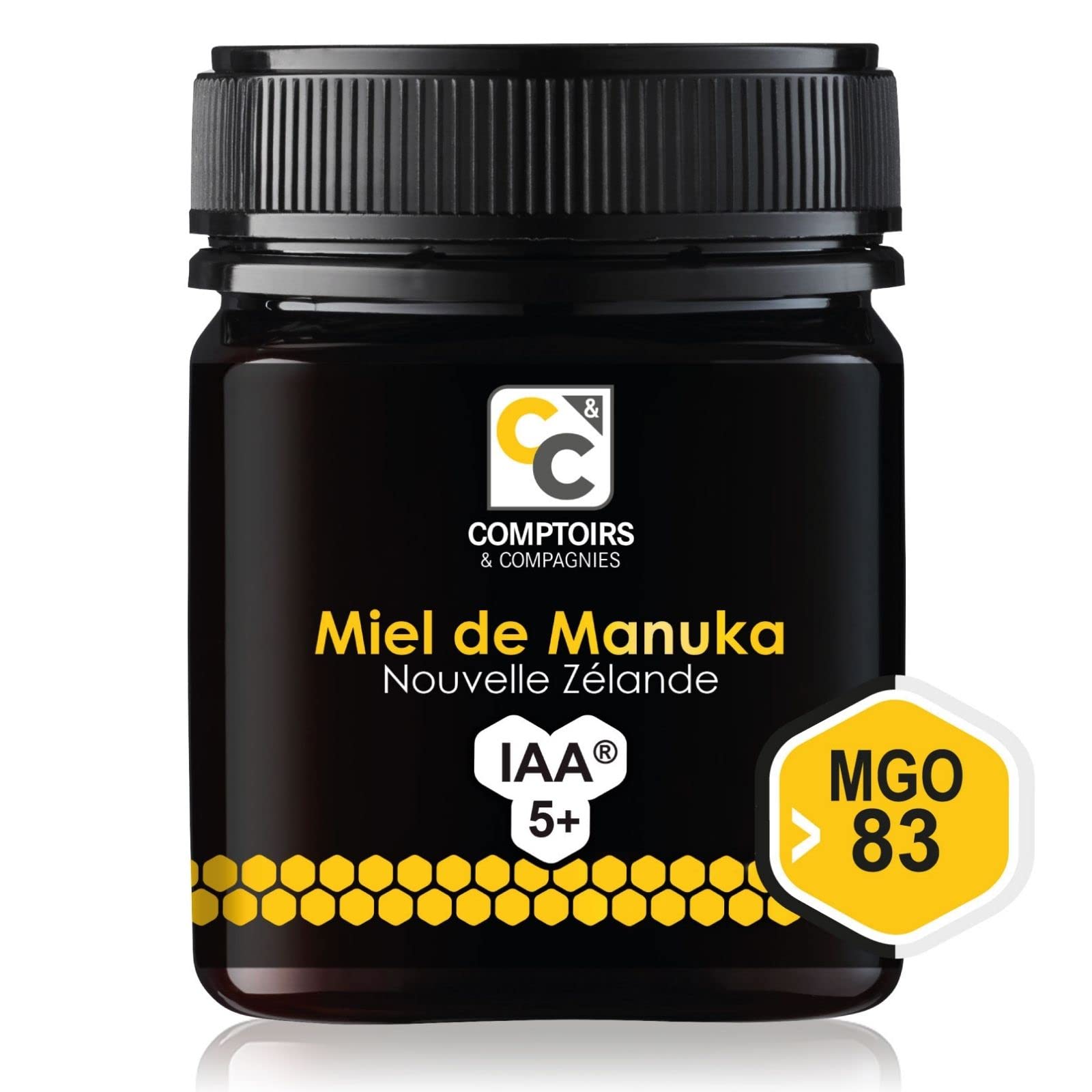 COMPTOIRS ET COMPAGNIES - Miel de Manuka Actif - IAA5+ (MGO83+) - Origine Nouvelle Zélande - 250g