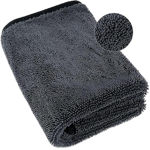 Microfiber Towels for Cars Drying Extra Large Super Absorbent Cleaning Cloth Auto Detailing Ultra Soft, Lint-Free, Streak-Free 600GSM, 24'' x 35'', 1 Pack