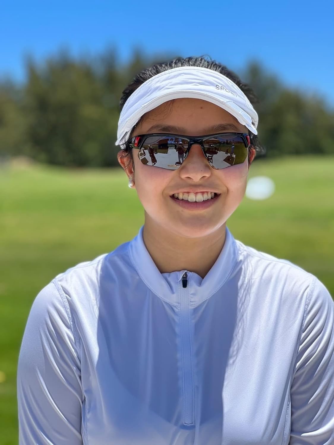 Golf Sunglasses for Men Women Wrap Semi-Rimless Sports Sunglasses Golfing Shades UV400 Protection Sun Glasses - Image 8