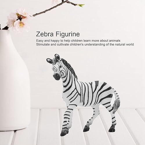 Miniatura 3 de Figura de cebra realista, diseño exquisito modelo de cebra de animales salvajes, artesanía pintada a mano, para niños de educación temprana (modelo