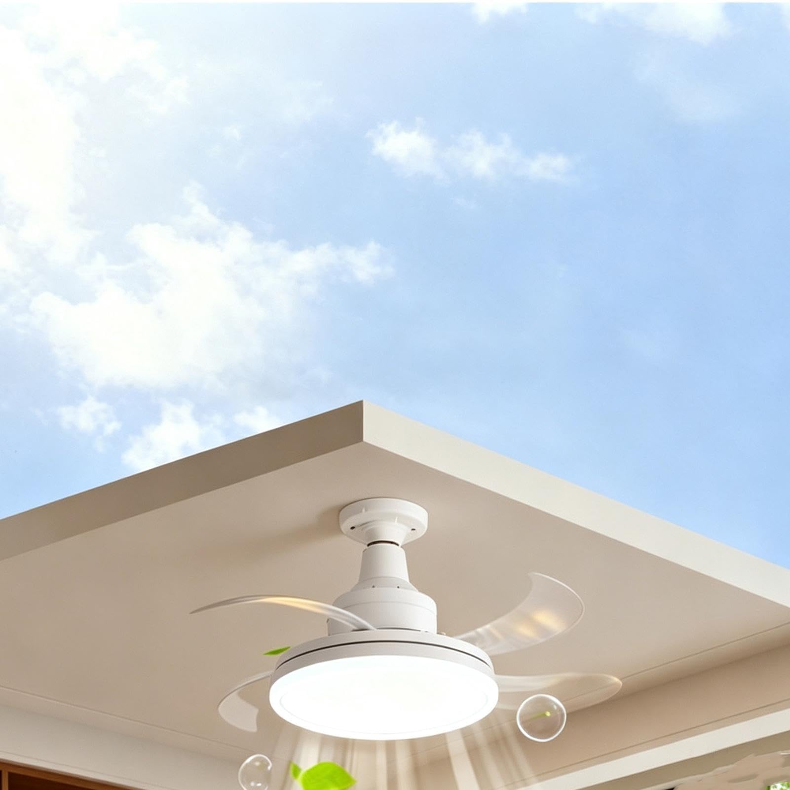 Ventilatore Da Soffitto Per Camera Da , Lampadario Ambientale Tricolor