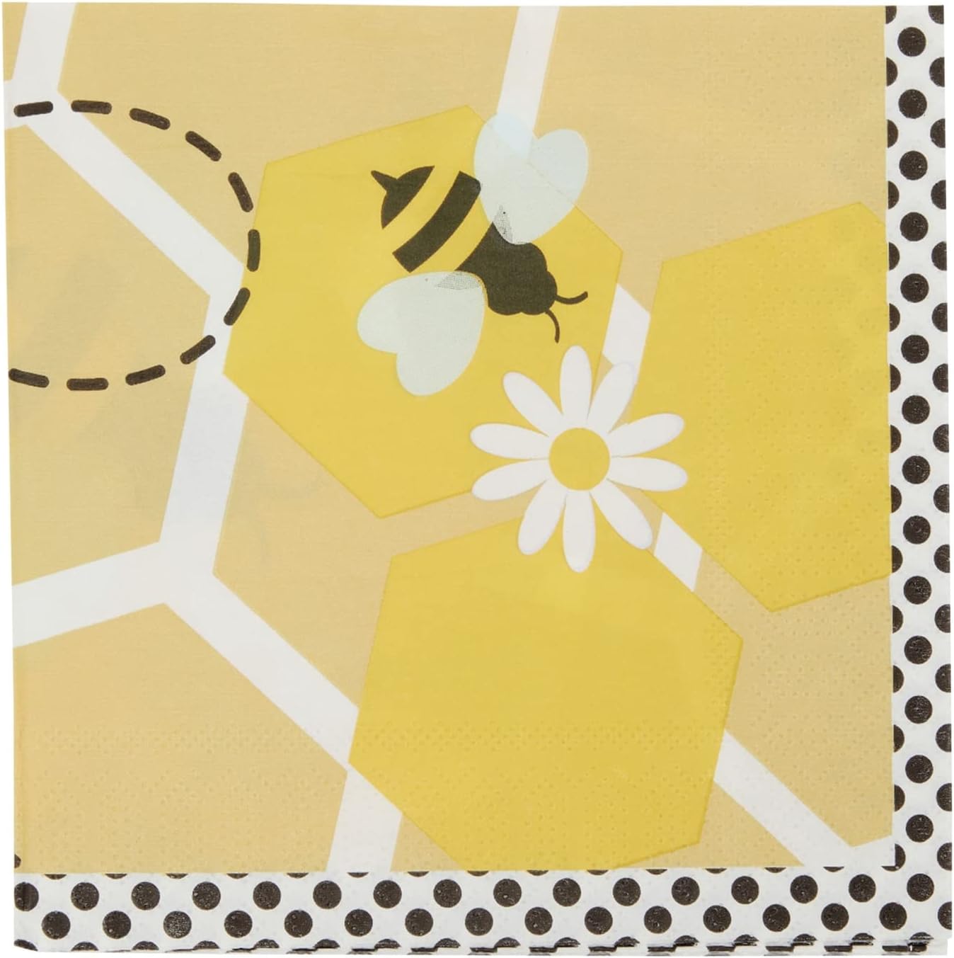 Yellow Bumble Bee Birthday Party Supplies Set - Plates, Napkins, Cups, and Cutlery