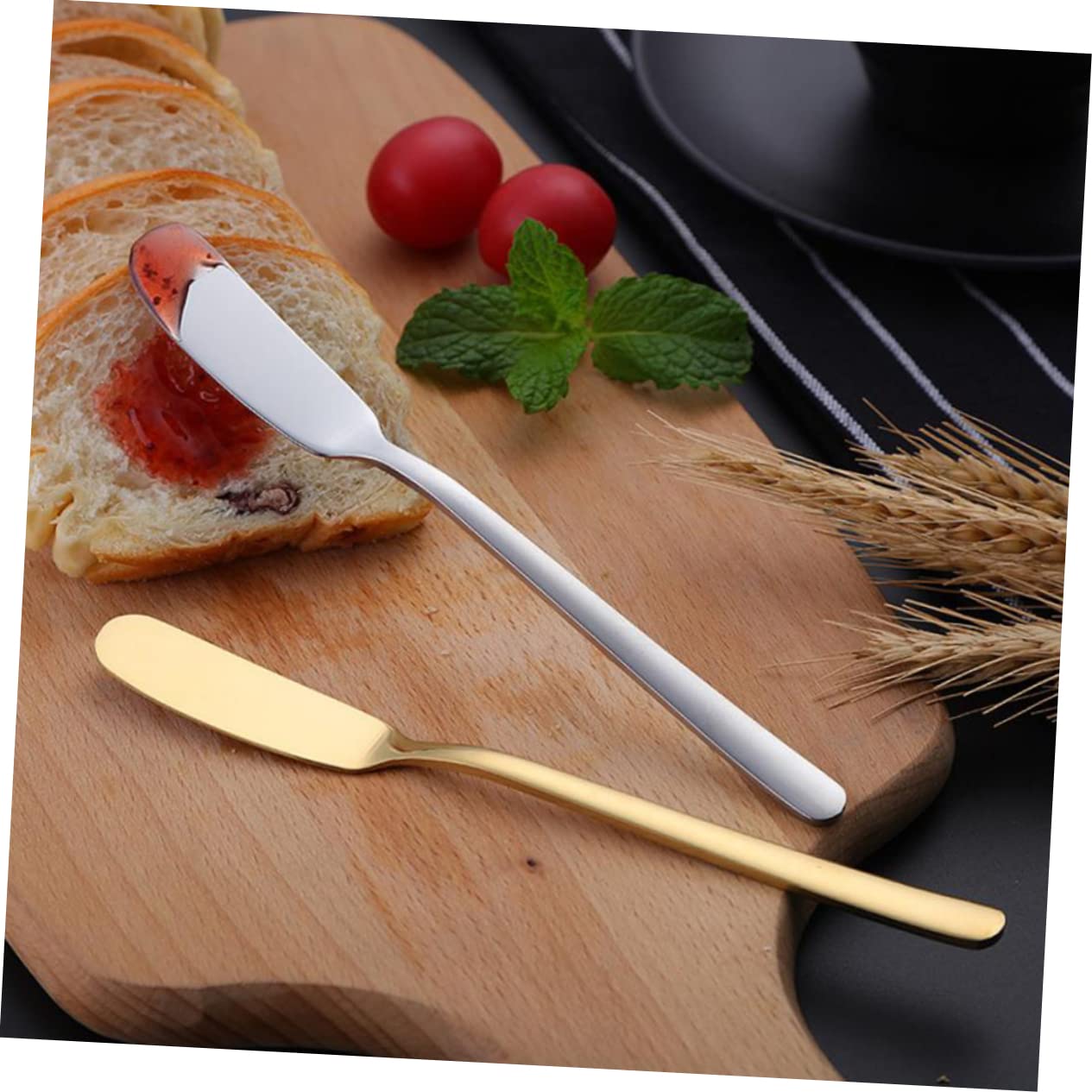 OSALADI 304 Stainless Steel Butter Knife Cheese Slicers Wiping Jam Blade Versatile Kitchen Tool for Cream Butter
