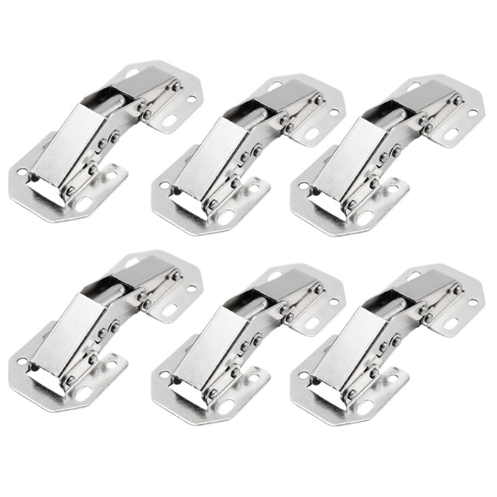1pcs Steel Cabinet Hinges 90 Degree No-Drilling Cupboard Hydraulic Buffer Hinge(6pcs)