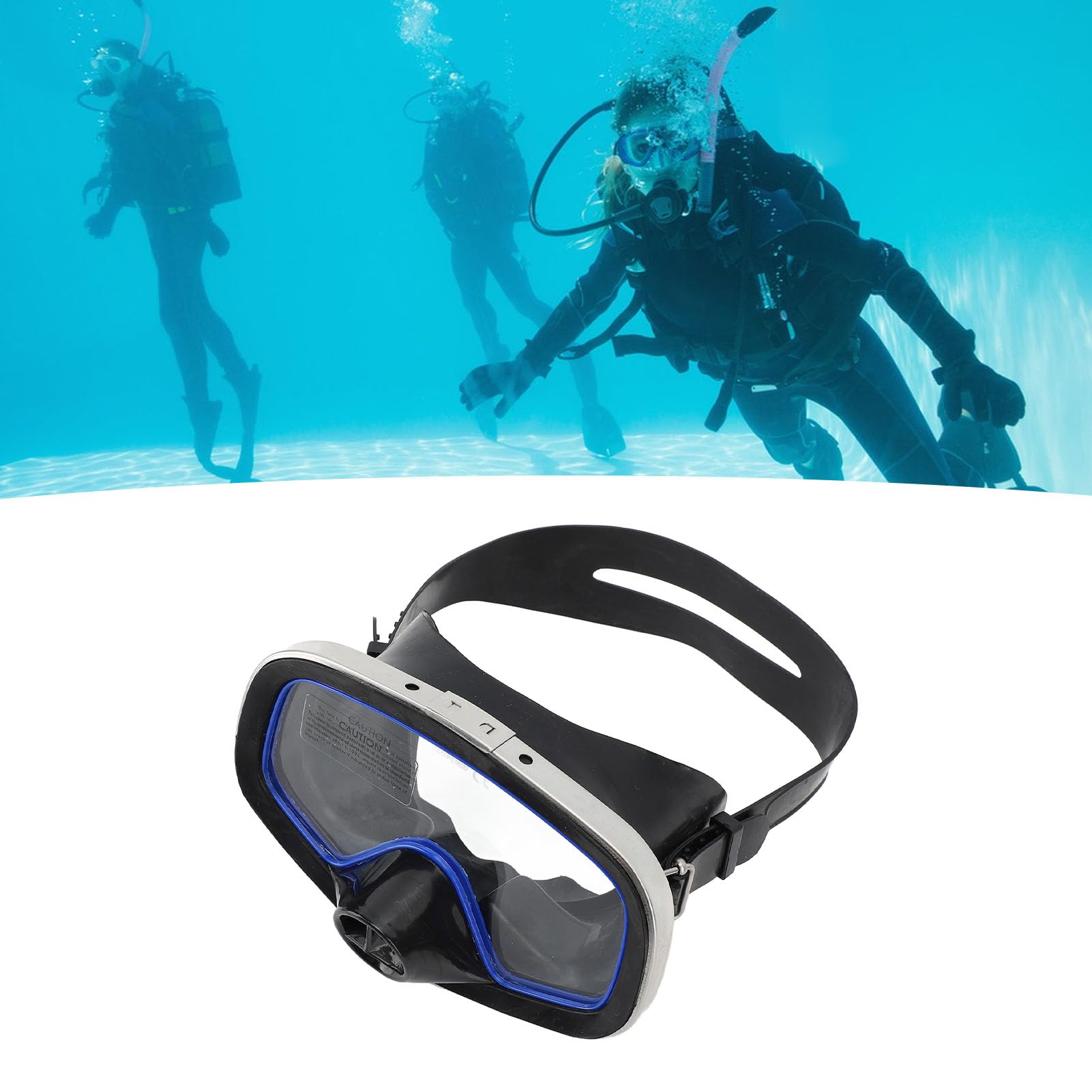 Generic Gafas de Buceo, Lentes de Vidrio Templado a Prueba de Agua de Silicona, Gafas Subacuáticas con Vista Clara para Bucear, Nadar, a Prueba de Arañazos, Cómodas para Bucear