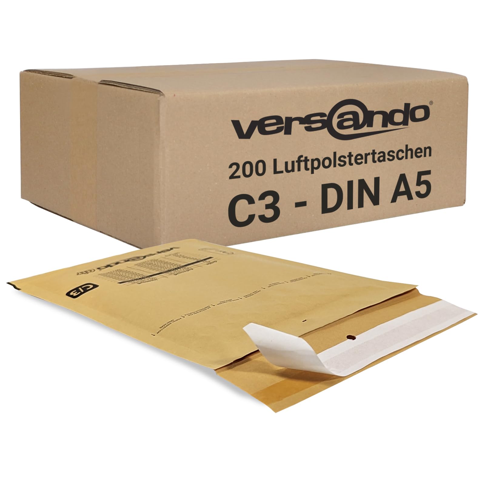 versando Lot de 200 enveloppes à bulles C3 - Dimensions intérieures : 150