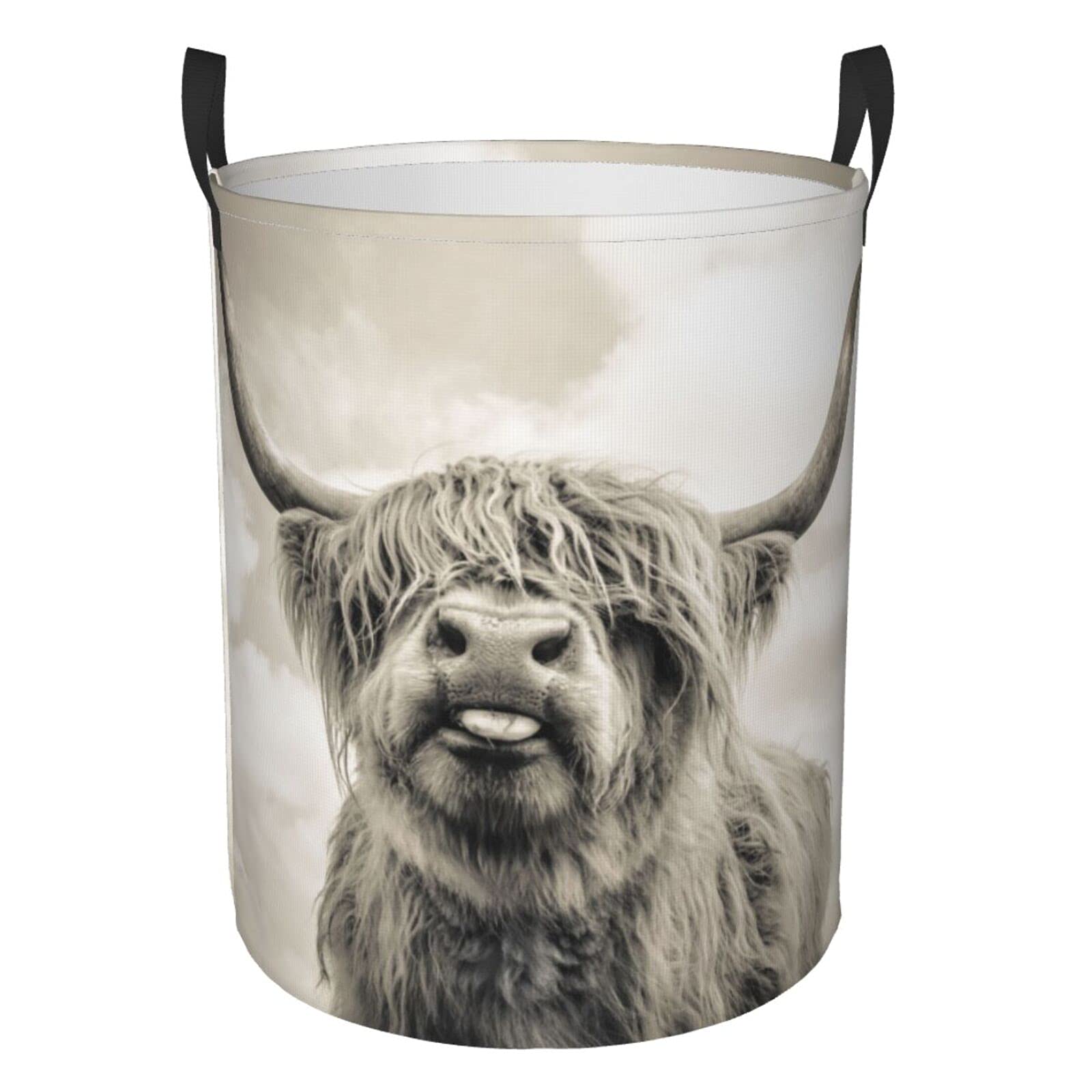 Highland Cow Laundry Basket,Laundry Hamper,Collapsible Storage Bin,Clothes Baskets,Nursery Hamper For Home,Office,Dorm