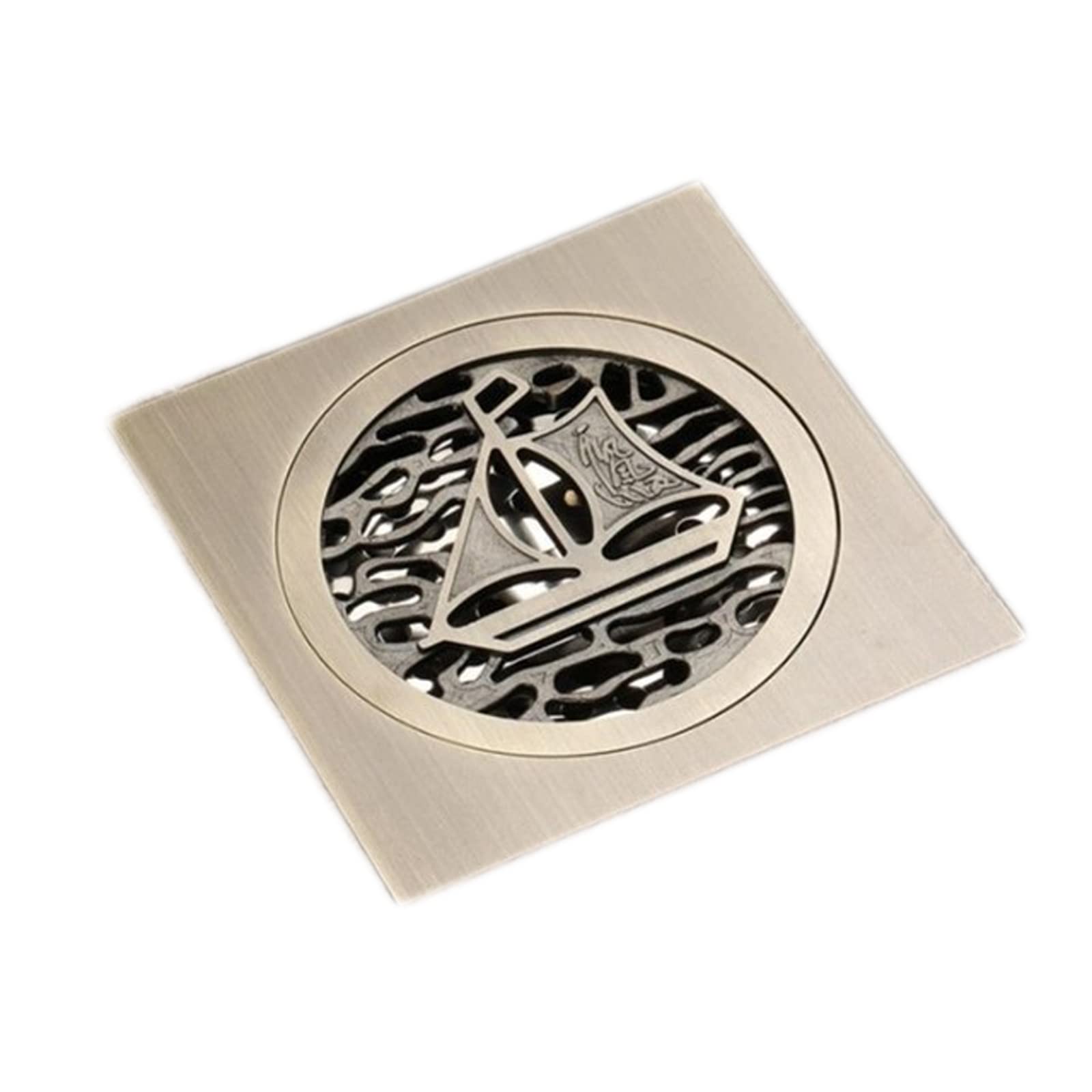 Grille de drainage de salle de bain anti-odeur en laiton