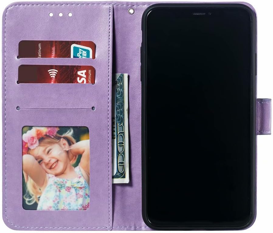 for iPhone 17 Case Wallet with Card Holder Kickstand Magnetic Soft Leather Flip Fold Cover for iPhone 17(Purple) - Image 5