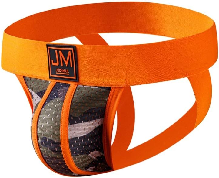 JOCKMAIL 2PCS/Pack Mens Jockstraps Underwear Camouflage Mesh Low Rise Stretch Jock Strap for Men