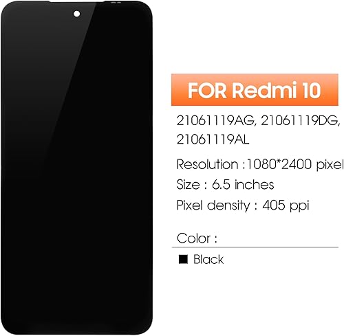 Miniatura 2 de Para Xiaomi Redmi 10 21061119AG, 21061119DG, 21061119AL Pantalla LCD Pantalla táctil Digitalizador Asamblea Reemplazo