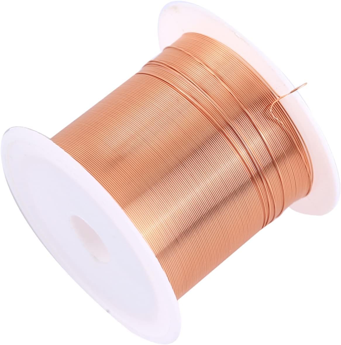 0.3mmx20m Coil Magnet Wire Enameled Copper Wire Enameled Magnet Winding Wire 1 Spool Coil Natural Temperature Rating Widely Used for Transformers Inductors