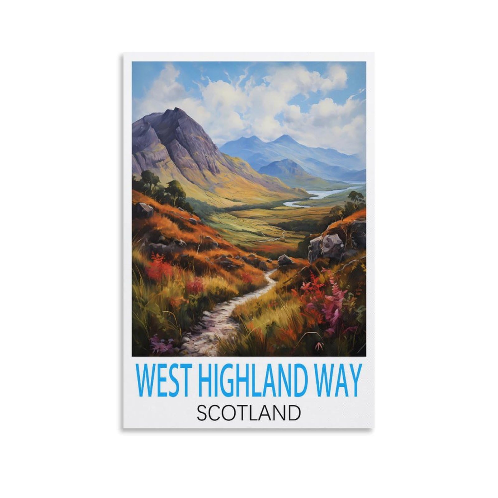 HSAYYIII West Highland Way Scotland Vintage Travel Posters 08x12inch(20x30cm) Canvas Art Poster And Wall Art Picture Print Bedroom Decor