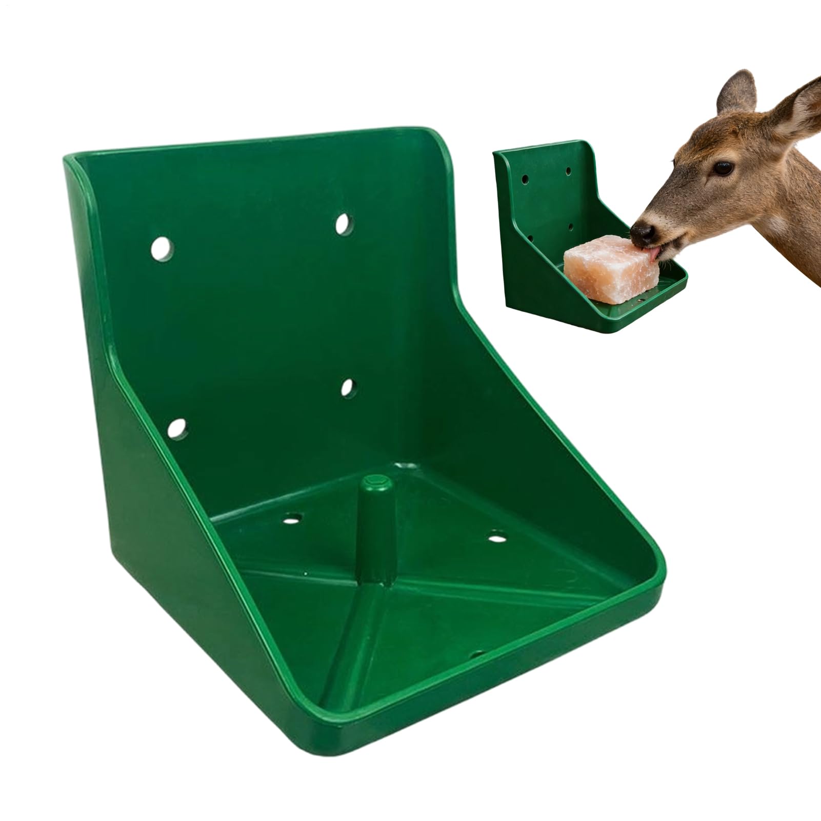 Soporte Para Bloques De Sal Para Caballos - Recipiente De Minerales Robusto - Para Piedras Para Lamer - Dispensador De Establo Para Vacas, Ciervos, Cabras, Ovejas, Ganado, Lamiendo, Comiendo
