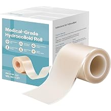 Hydrocolloid Dressing Roll 5cm x 200cm | Waterproof & Ultra-Absorbent Wound Care Tape | Cut-to-Size Extra Large Patches for Bed Sores,Pimple Patch Rol  Leg Ulcers & Post-Operative Care