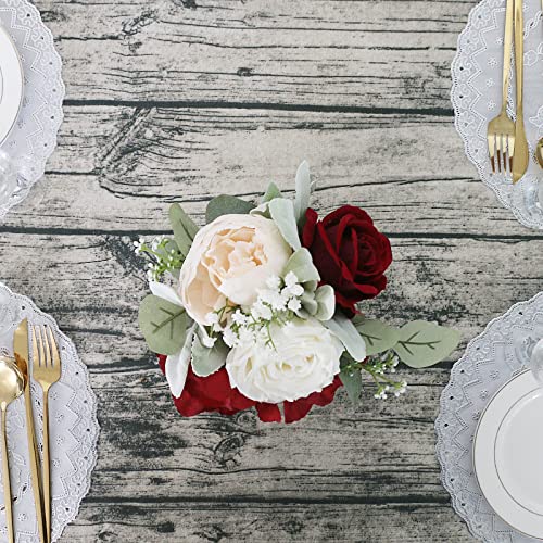 Semononia Blue Bridesmaid Bouquet & Burgundy Peony Bridesmaid Bouquet #TOP6