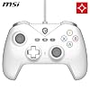 ذراع ألعاب Msi Gg Force Gc200 أبيض سلكي للكمبيوتر الشخصي/أندرويد 8+ يدعم محرك اهتزاز مزدوج بطول 2 متر