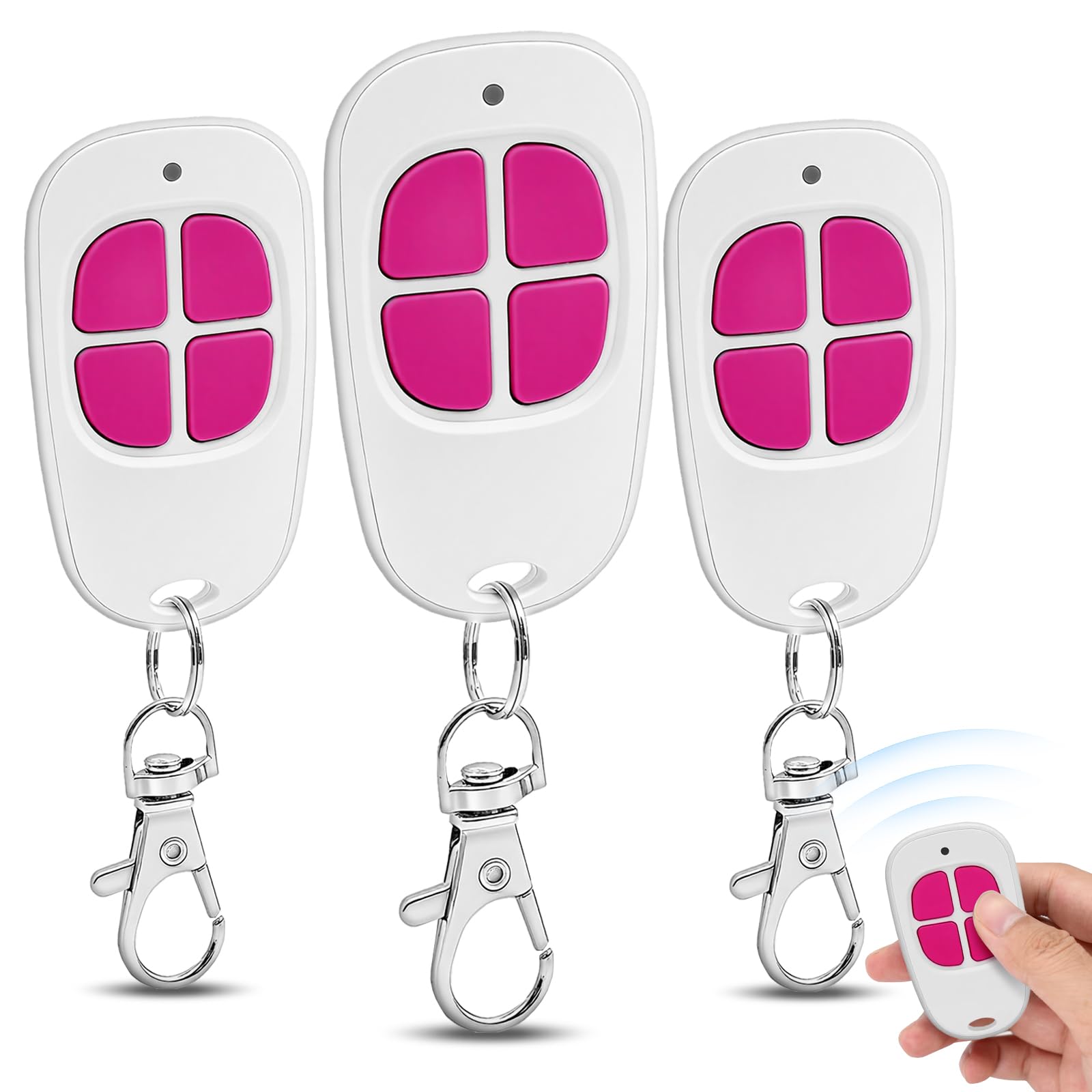 433,92 MHz Transmisor de mando a distancia para AAM0094 AAM0121 AAM0135 AAM0133 AAM0085, 433,92 MHz, 4 Canaux, transmisor manual – rosa