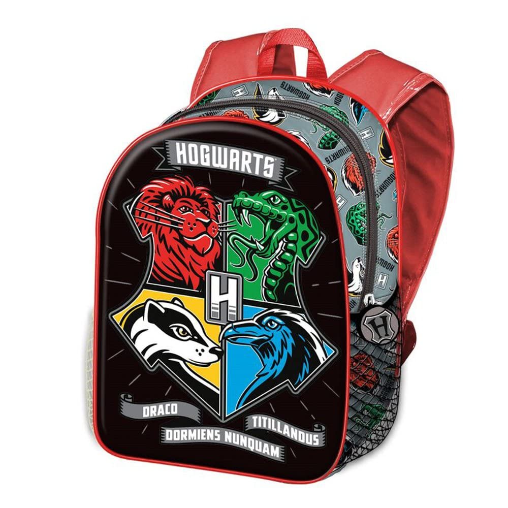 Karactermania Unisex Kids Noir Children's Backpack Harry Potter Hogwarts 3D