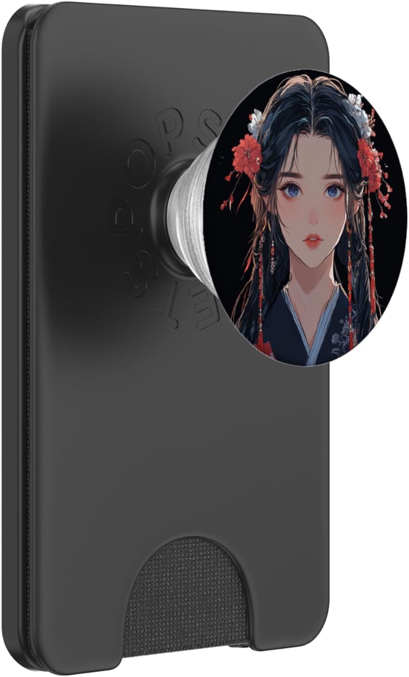 Anime Girl Otaku Kawaii Manga Reader Japanese PopSockets PopWallet for MagSafe