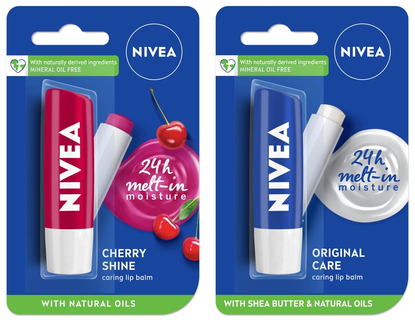 NIVEA Lip Balm, Fruity Cherry Shine, 4.8g and NIVEA Lip Balm, Original Care, 4.8g-image-24