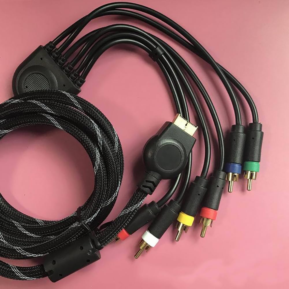 PS2 PS3 Kabel Komponentowy AV, 1,8 m Kabel Audio Wideo HD 1080P Kable do Komponentów YPbPr Wyjście YPRPB do Konsoli PS2/PS3, HDTV, Monitora