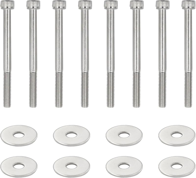 Kit de parafusos prisioneiros da tampa de válvulas QGHAUC em aço inoxidável para motores LSX – 8 peças