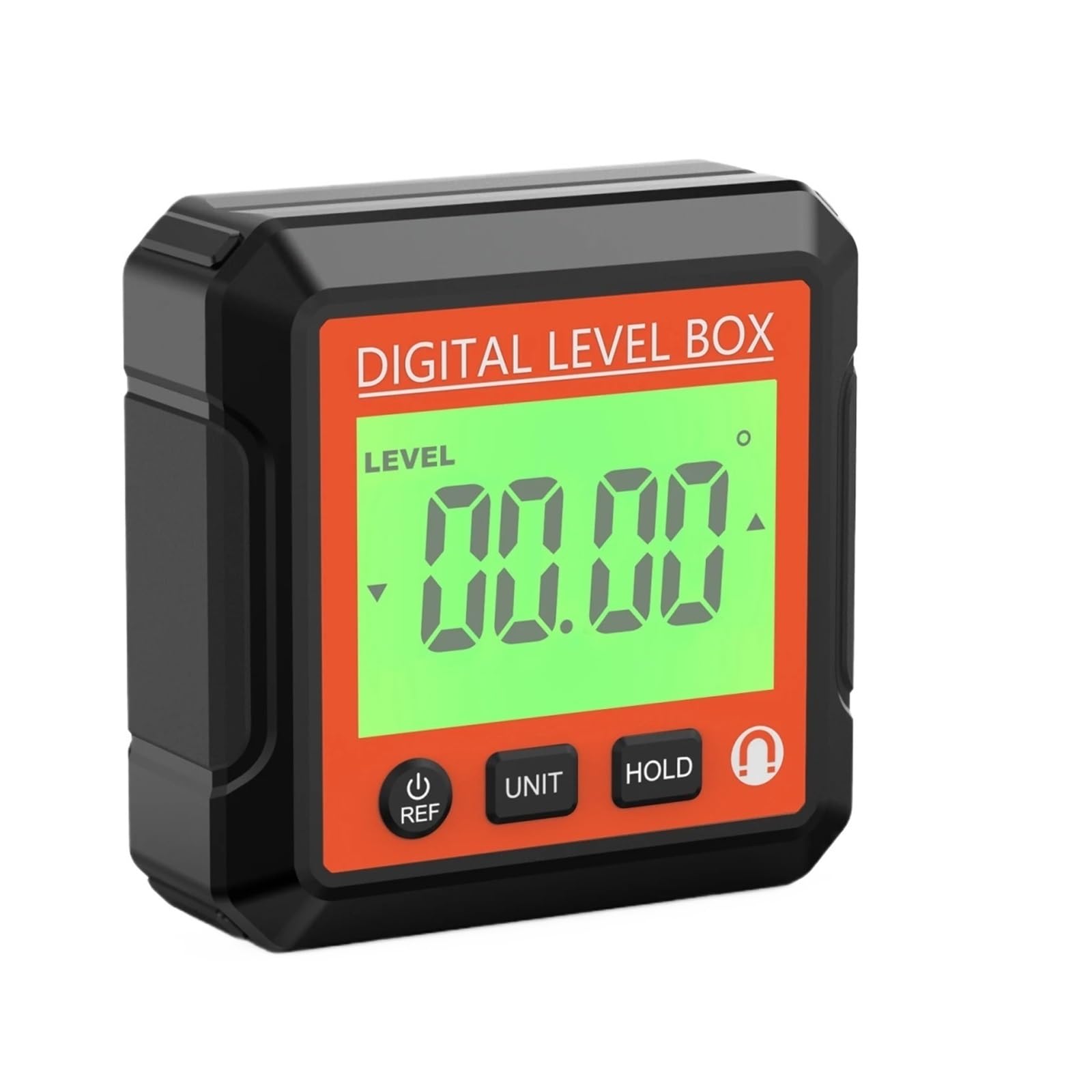 Bnvewr Red Digital Angle Finder, Magnetic Digital Level Angle Finder Lcd Backlight Meter Inclinometer 4 * 90° Magnet Protractor Box For Woodworking,Inclinometer(Red)